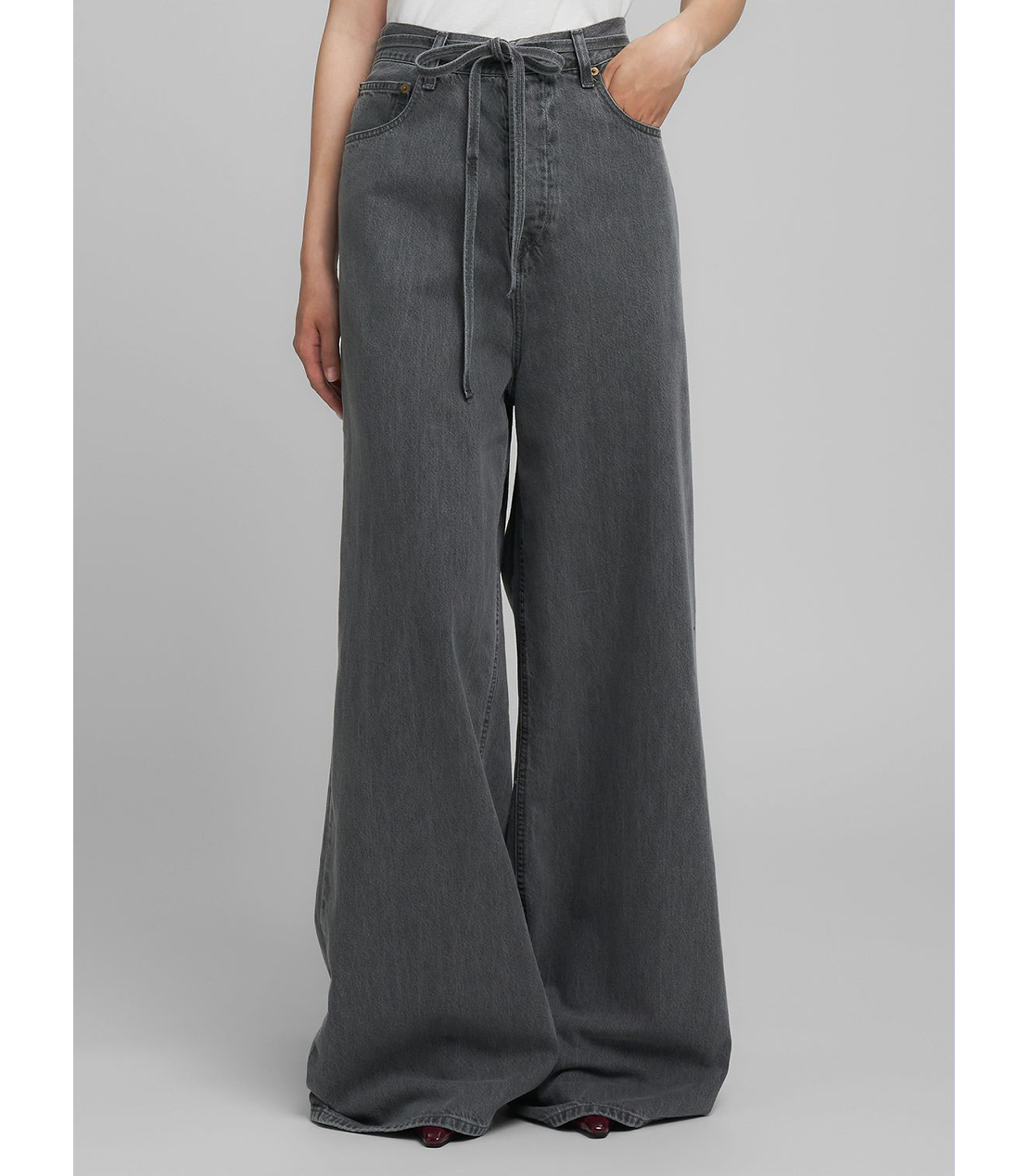 バギーフィットMARGOTTリサイクルブラックデニム 詳細画像 ダークグレー 2